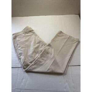 Adidas Golf Pants Mens 38x30 Beige Climalite Straight Leg Zip Fly Golfing